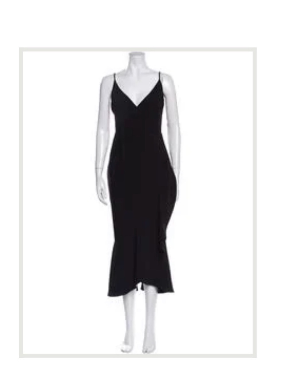 RACHEL Rachel Roy Black V-Neck Slip Midi Dress